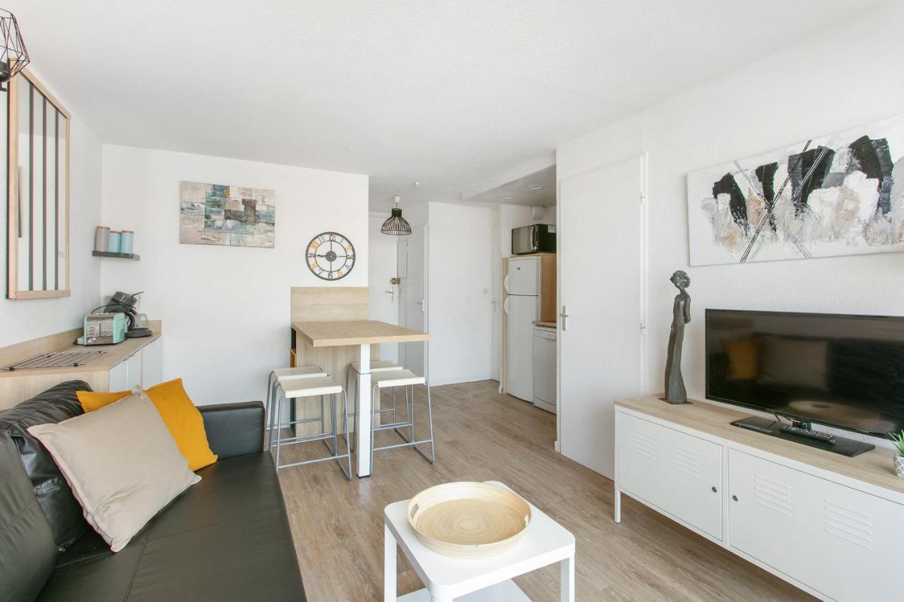 Appartement T3 Terrasse Vue Sur Mer, Piscine, Parking, Wifi Et Clim Sete Exterior photo